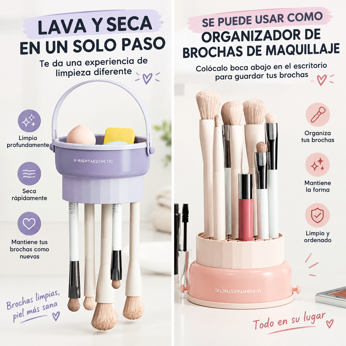 Perchero de Silicona para Limpieza de Brochas